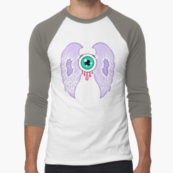 Pastel Goth | Winged Eye | Purple Baseball ¾ Sleeve T-Shirt