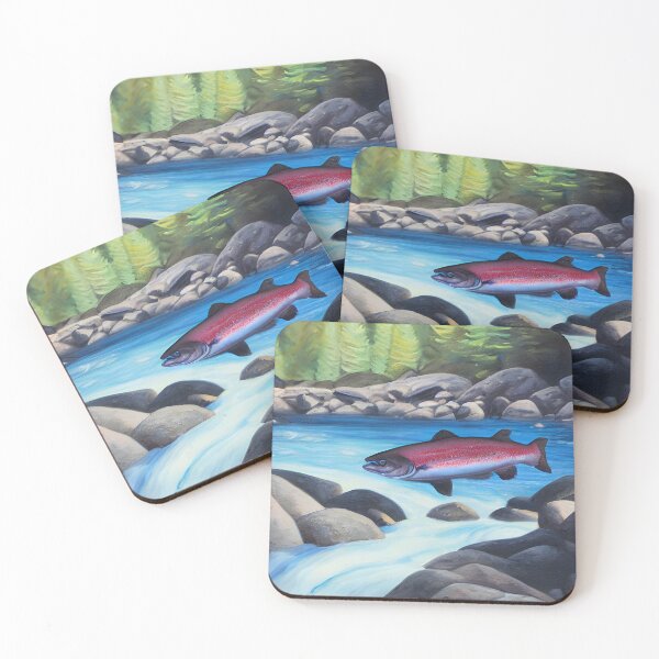 Item preview, Salmon Up-River designed and sold by NitaBond.