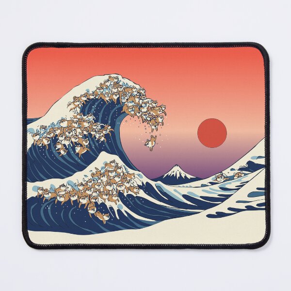 Item preview, The Great Wave of Shiba Inu designed and sold by Huebucket.