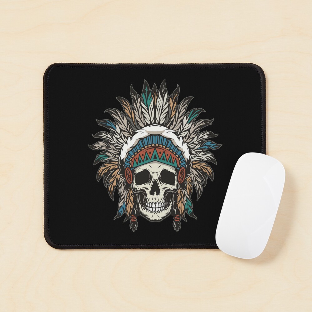 Native American Indian Chief Skull T-shirt, Traditional Feathers Headdress, American  Indian Skull Hipster Hippie, Gifts for men and women, men's shirt  Essential T-Shirt for Sale by DeepikaSingh