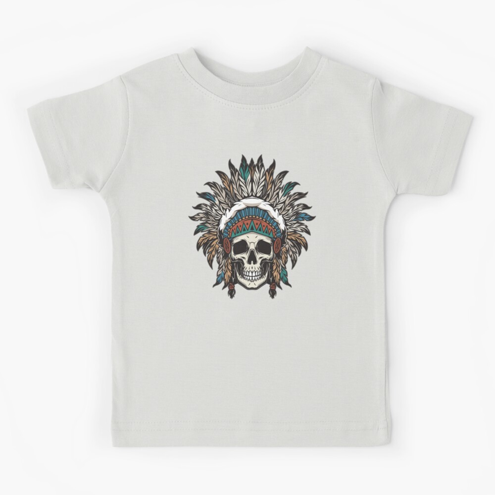 Native American Indian Chief Skull T-shirt, Traditional Feathers Headdress, American  Indian Skull Hipster Hippie, Gifts for men and women, men's shirt  Essential T-Shirt for Sale by DeepikaSingh