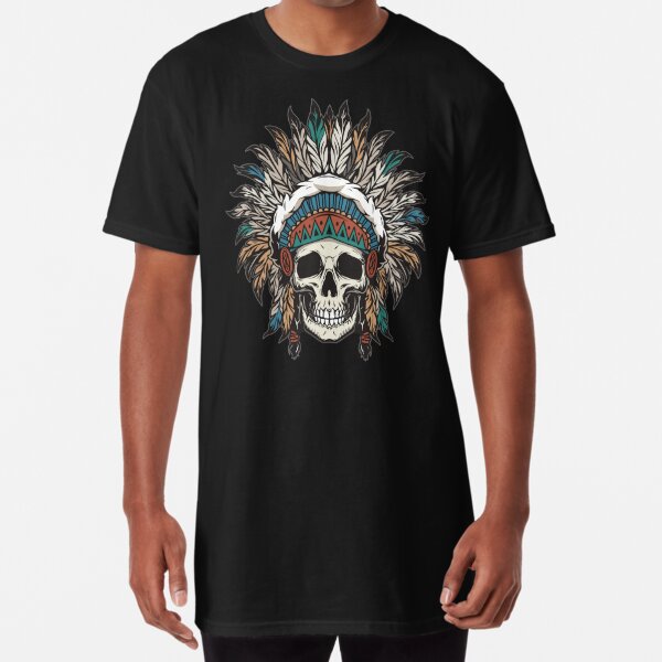 Native American Indian Chief Skull T-shirt, Traditional Feathers Headdress, American  Indian Skull Hipster Hippie, Gifts for men and women, men's shirt  Essential T-Shirt for Sale by DeepikaSingh