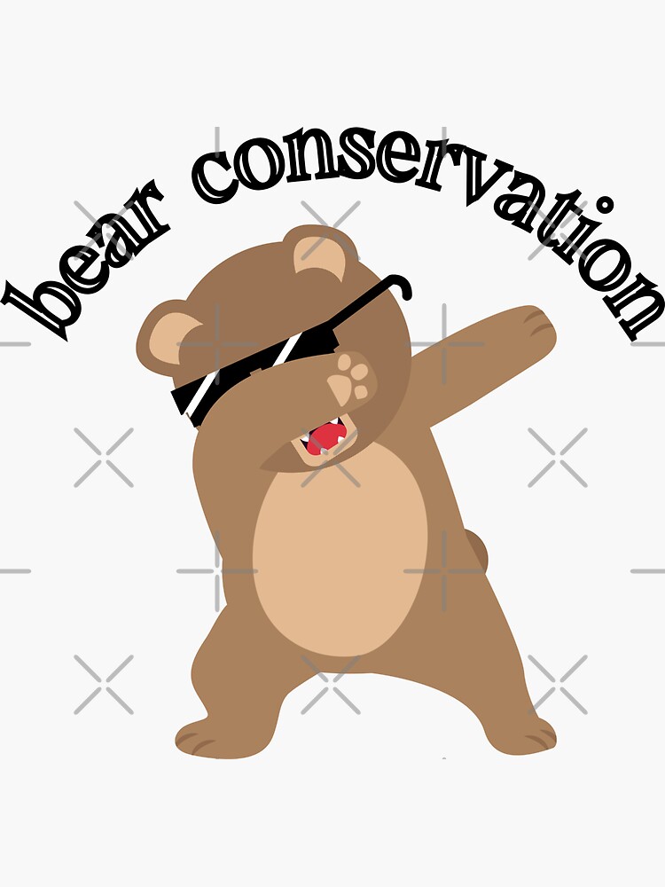 "bear conservation" Sticker for Sale by PlaMuk Redbubble