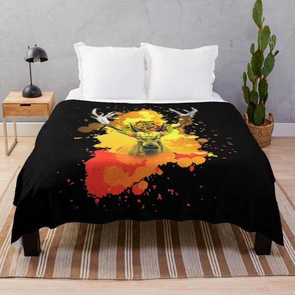 Item preview, Abstract mullet color deer design, deer head, wildlife, zoo animals designed and sold by bluehatgraphics.