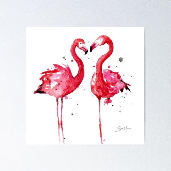 Item preview, Pink Flamingos designed and sold by SamNagelArt.