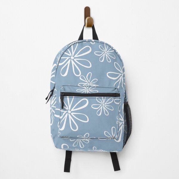 Item preview, sky blue printed with white flowers designed and sold by Shehzadi Sana.