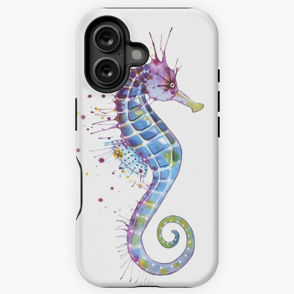 Vista previa del artículo con la obra «Caballito de mar morado», diseñado y vendido por SamNagelArt.