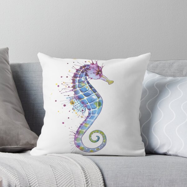 Vista previa del artículo con la obra «Caballito de mar morado», diseñado y vendido por SamNagelArt.