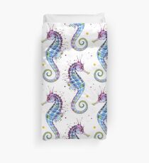 Seahorse - Purple Duvet Cover