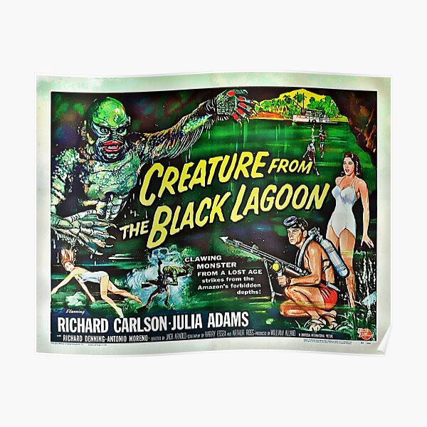 Let's Go for a Swim! 1954 Horror Flick Poster