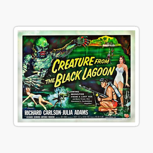 Let's Go for a Swim! 1954 Horror Flick Sticker