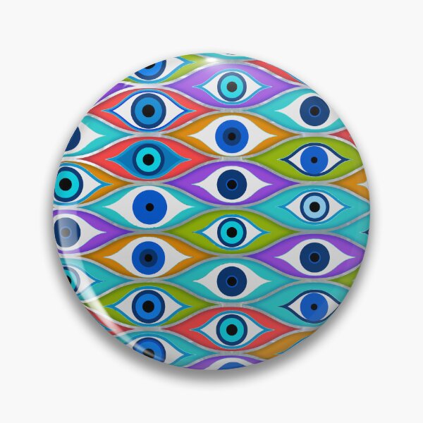 Item preview, Colorful Evil Eye protection pattern designed and sold by k9printart.