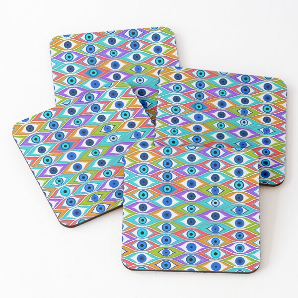 Item preview, Colorful Evil Eye protection pattern designed and sold by k9printart.