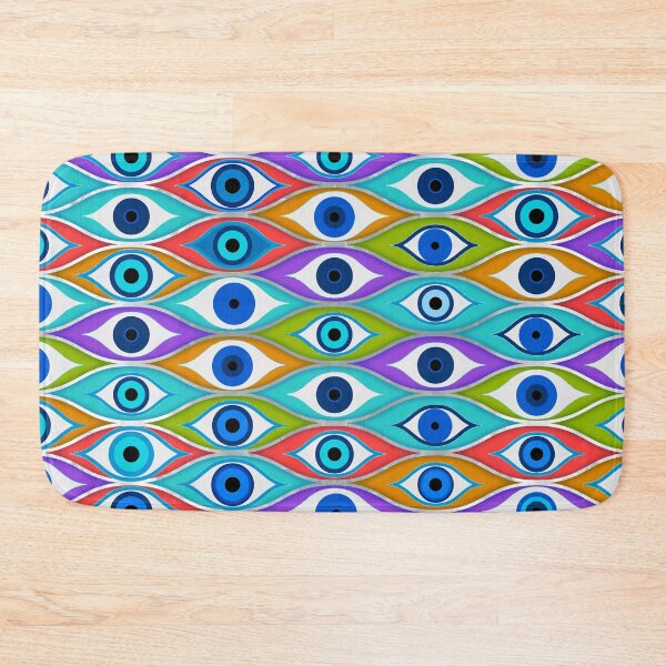 Item preview, Colorful Evil Eye protection pattern designed and sold by k9printart.