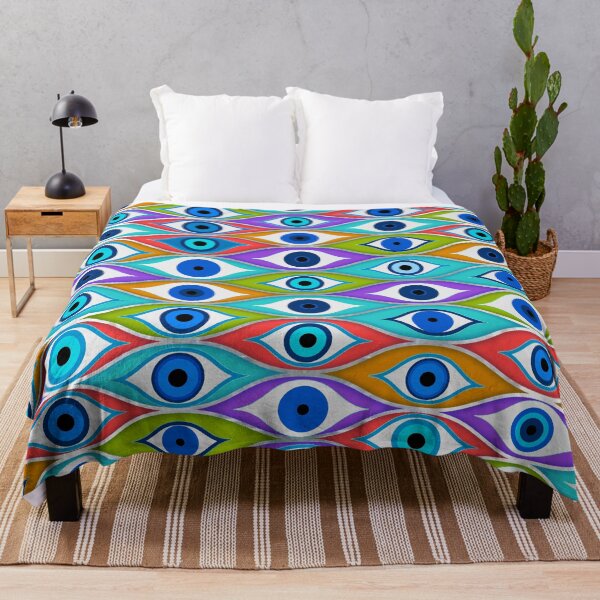 Item preview, Colorful Evil Eye protection pattern designed and sold by k9printart.