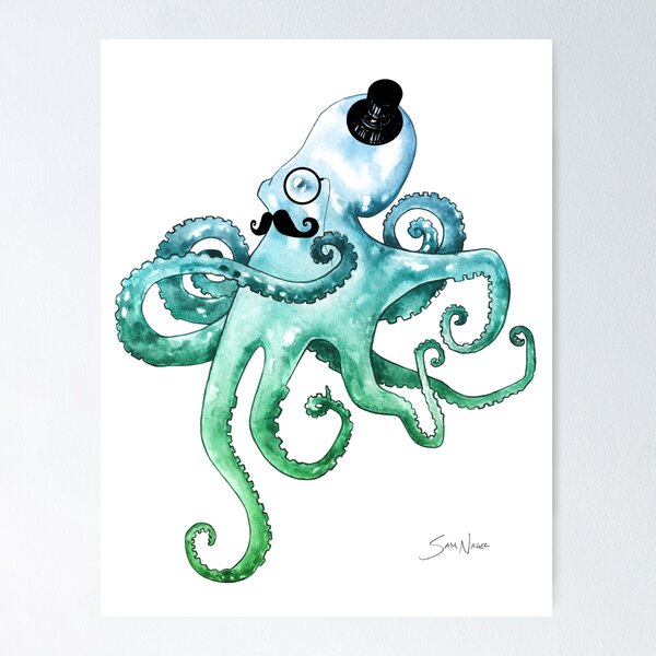 Item preview, Dapper Octopus designed and sold by SamNagelArt.