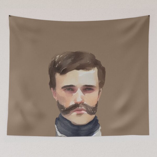 Item preview, Custom vintage shirt, male portrait, father birthday gift, figuarative painting, sketches of faces designed and sold by Artsareus.