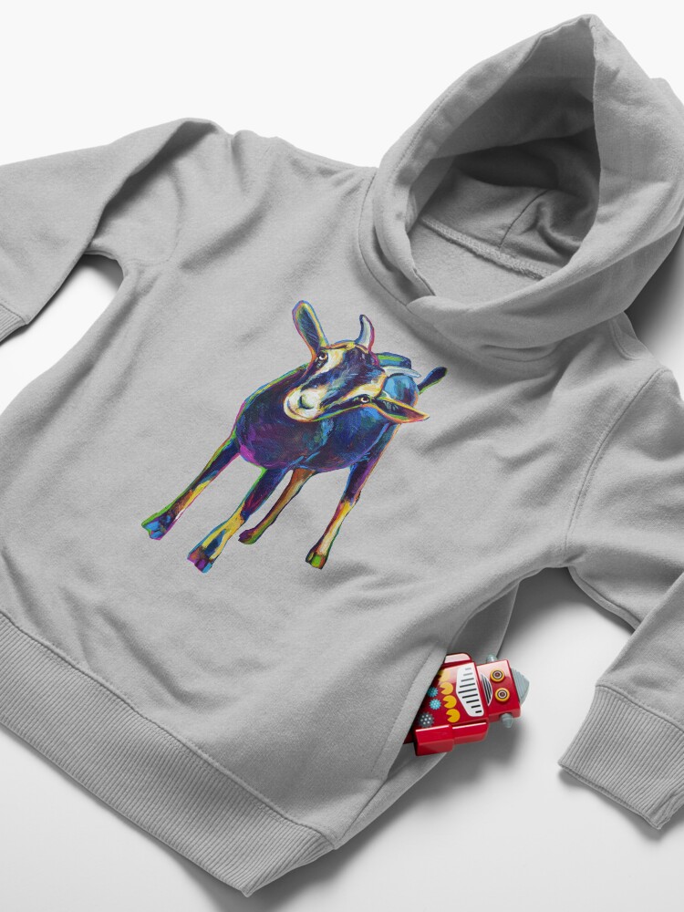 Alternate view of Gertie the Goat, Star of the Show Toddler Pullover Hoodie