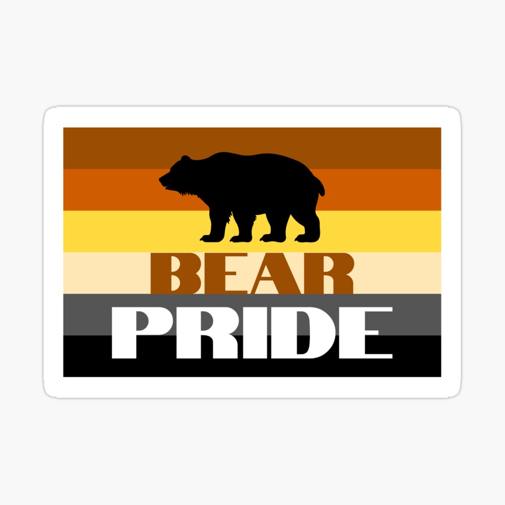 WOOFZ® Black Bear Silhouette Pride Gay Bears Flag