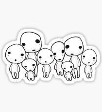 Kodama, tree spirits Sticker