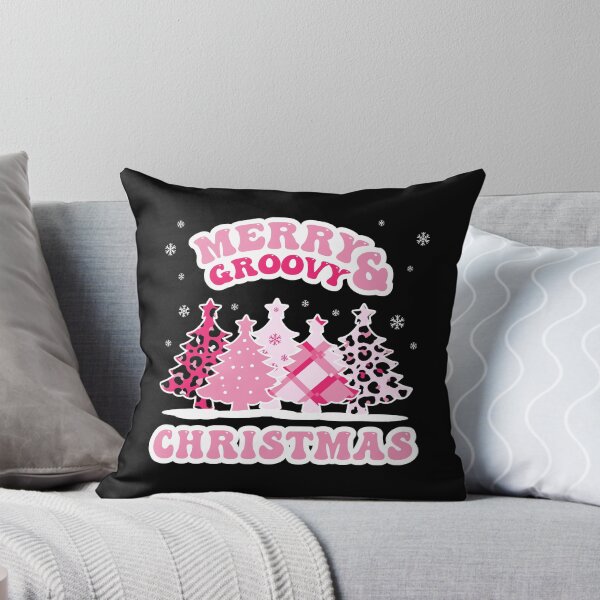 Item preview, Merry Groovy Christmas Leopard Plaid Pink Christmas Trees designed and sold by Designer-Girl.