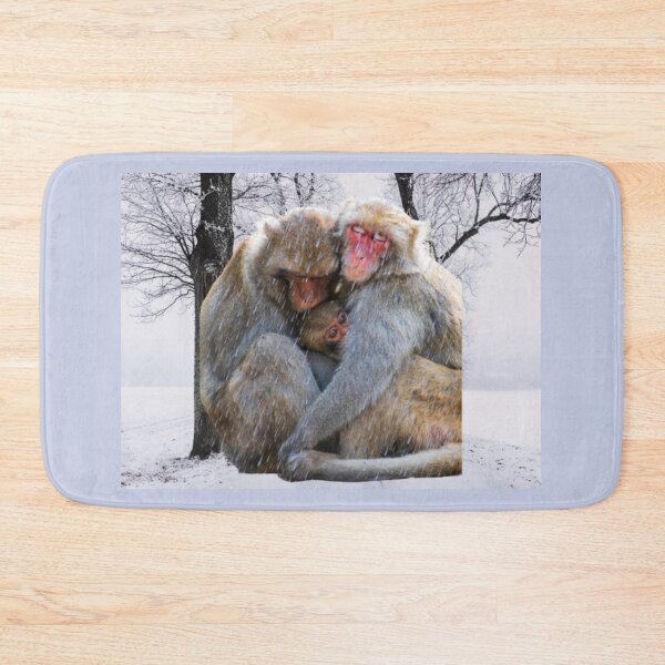 Item preview, Monkey family in the snow designed and sold by Benlaniboutique.