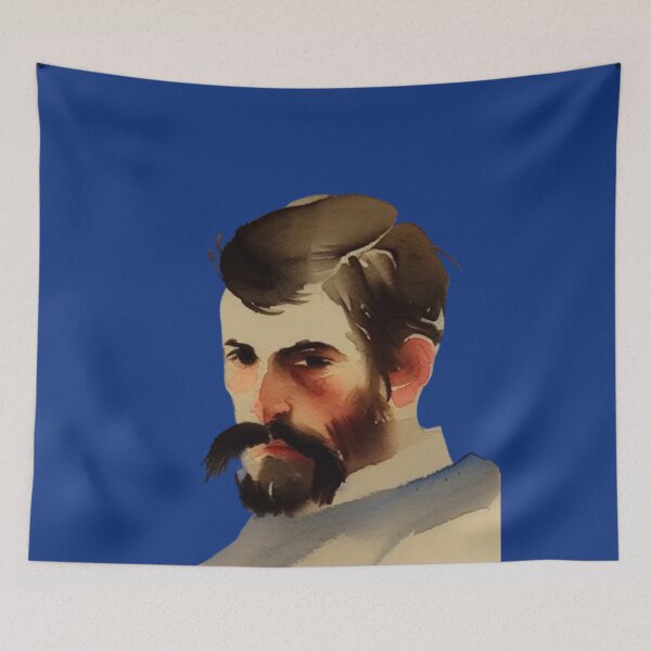 Item preview, Portrait of a handsome man, Original antique vintage portrait of a man's face, man wall art designed and sold by Artsareus.