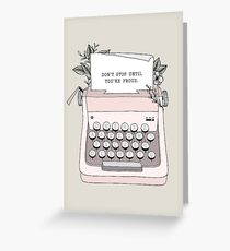 Don't Stop Greeting Card