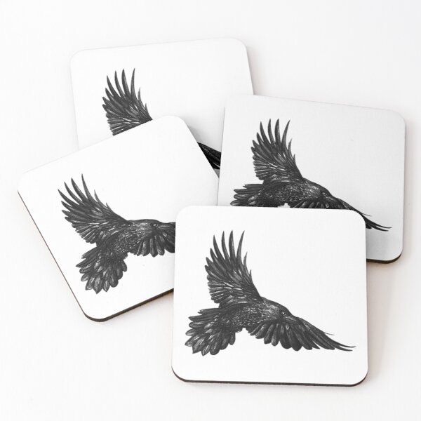 Item preview, Raven in flight designed and sold by GraceBakerd.