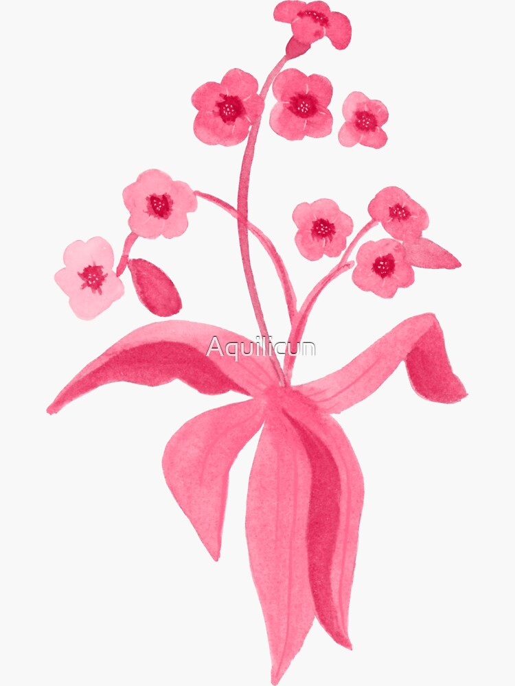 Thumbnail 3 of 3, Sticker, watercolor flowers designed and sold by Aquilicun.