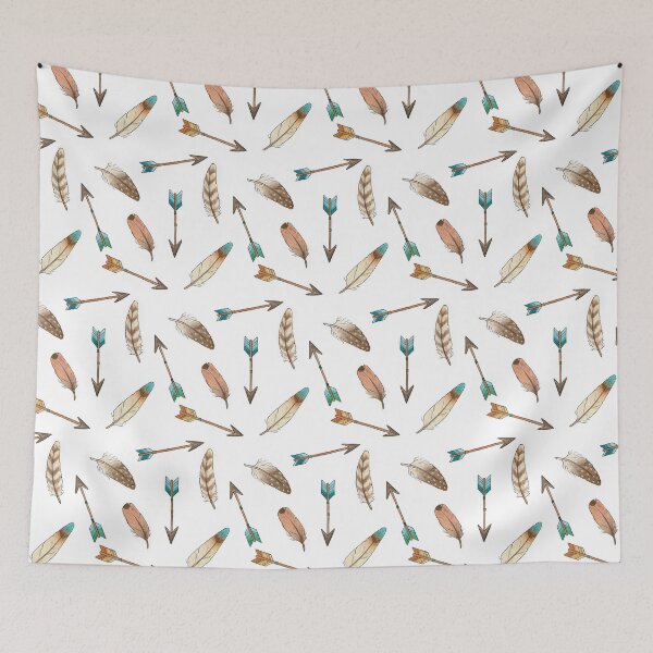 Item preview, Scattered Feathers and Arrows Pattern designed and sold by HazelFisher.