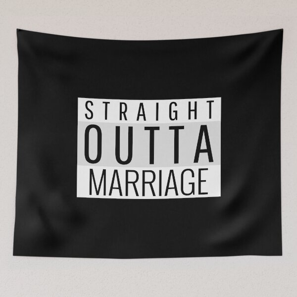 Item preview, Straight Outta Marriage 01 White Text designed and sold by TWMBDesigns.