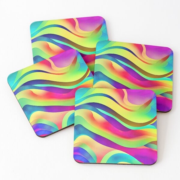 Item preview, Colourful Geometric Waves in Watercolour designed and sold by Arkneer.