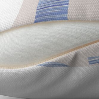 Alternate view of Letter R Blue Watercolor Stripes Monogram Initial Throw Pillow