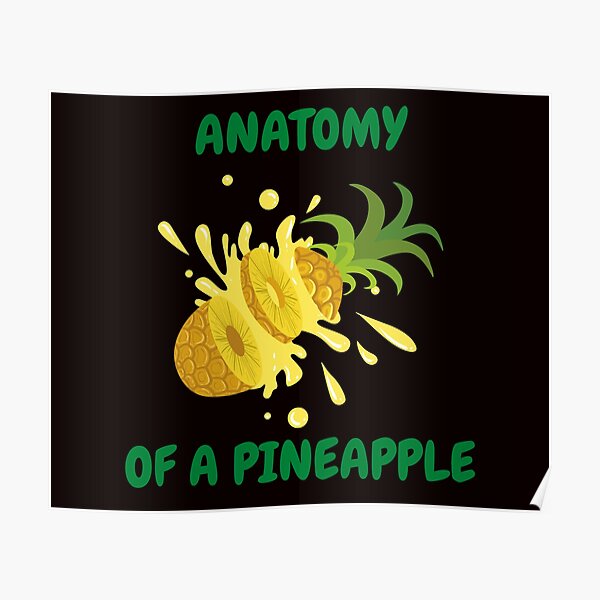 Anatomy Of A Pineapple Poster For Sale By Soonyart Redbubble