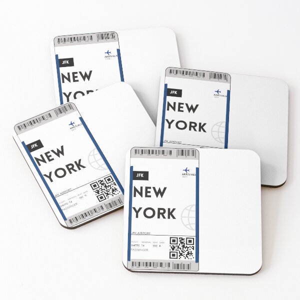 Item preview, New York City Flight Boarding Pass designed and sold by marveloso.