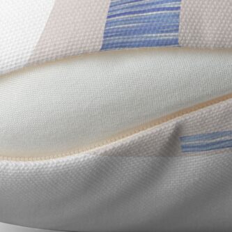 Alternate view of Letter P Blue Watercolor Stripes Monogram Initial Throw Pillow