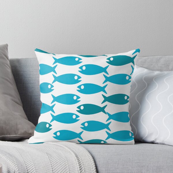Item preview, Blue fish pattern designed and sold by sledgehammer.
