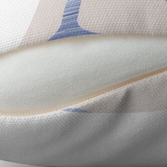Alternate view of Letter N Blue Watercolor Stripes Monogram Initial Throw Pillow