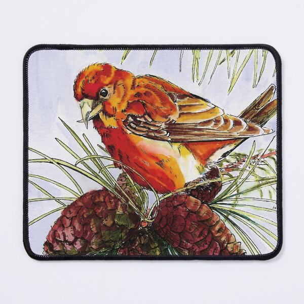 Item preview, Crossbill With Pinecones designed and sold by JulieSpriddle.