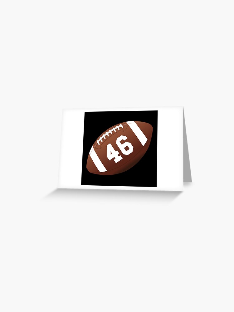 American football ball number 46, forty six' Greeting Card for Sale by  TheCultStuff