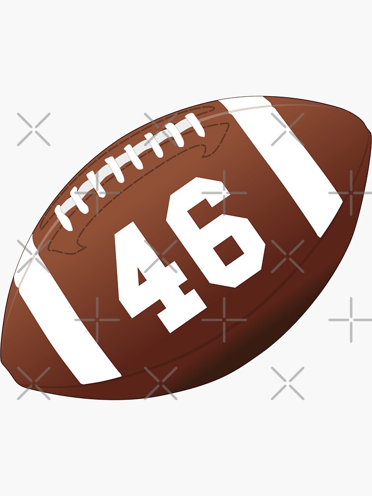 American football ball number 46, forty six | Sticker