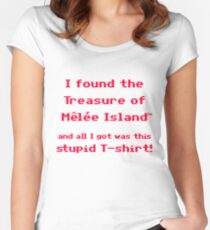 The Treasure of Melee Islan, a Stupid T-shirt - Monkey Island Women's Fitted Scoop T-Shirt