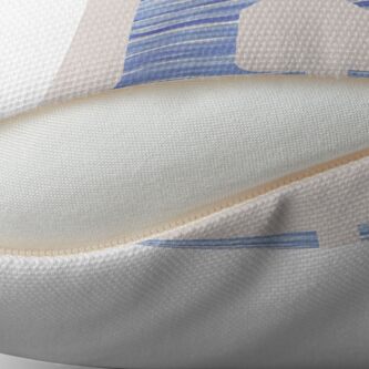 Alternate view of Letter K Blue Watercolor Stripes Monogram Initial Throw Pillow
