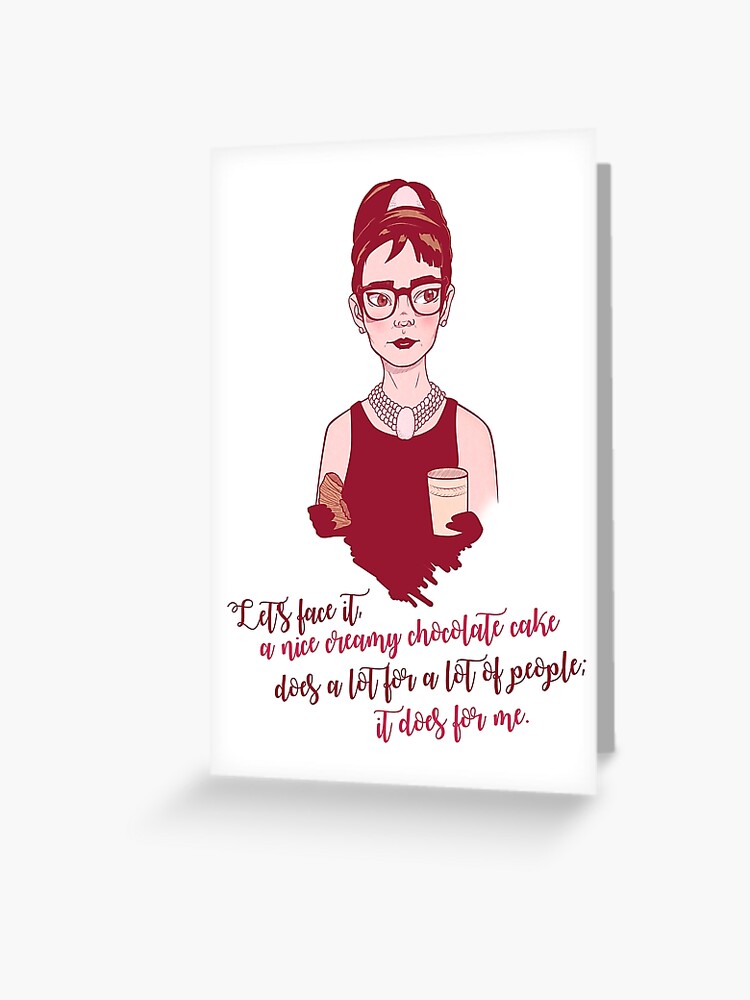 Carte De Vœux Audrey Hepburn Petit Dejeuner Chez Tiffany Citation Par Annaluciam Redbubble