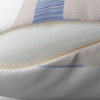 Alternate view of Letter H Blue Watercolor Stripes Monogram Initial Throw Pillow