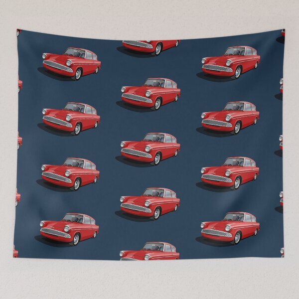 Item preview, Ford Anglia in red designed and sold by candc-retro.