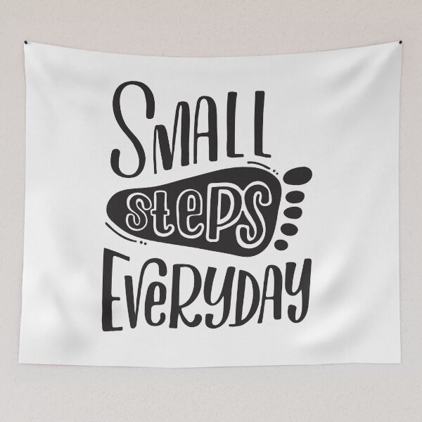 Item preview, Small Steps Everyday Take Action Motivational Quote  designed and sold by gunjancreates.