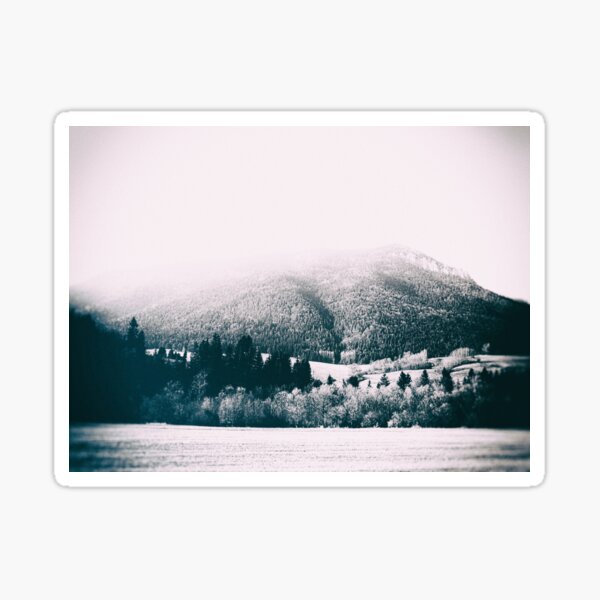 mountains #blackandwhite #photography Sticker