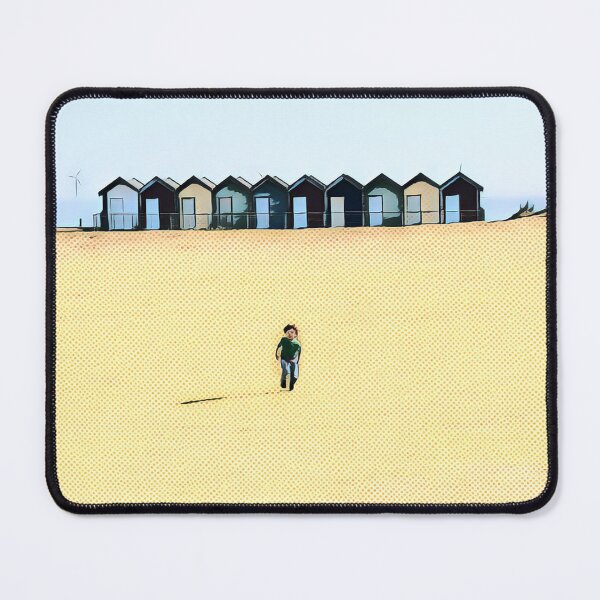 Item preview, Boy at the Seaside Running near the Beach Huts designed and sold by TastyTonic.